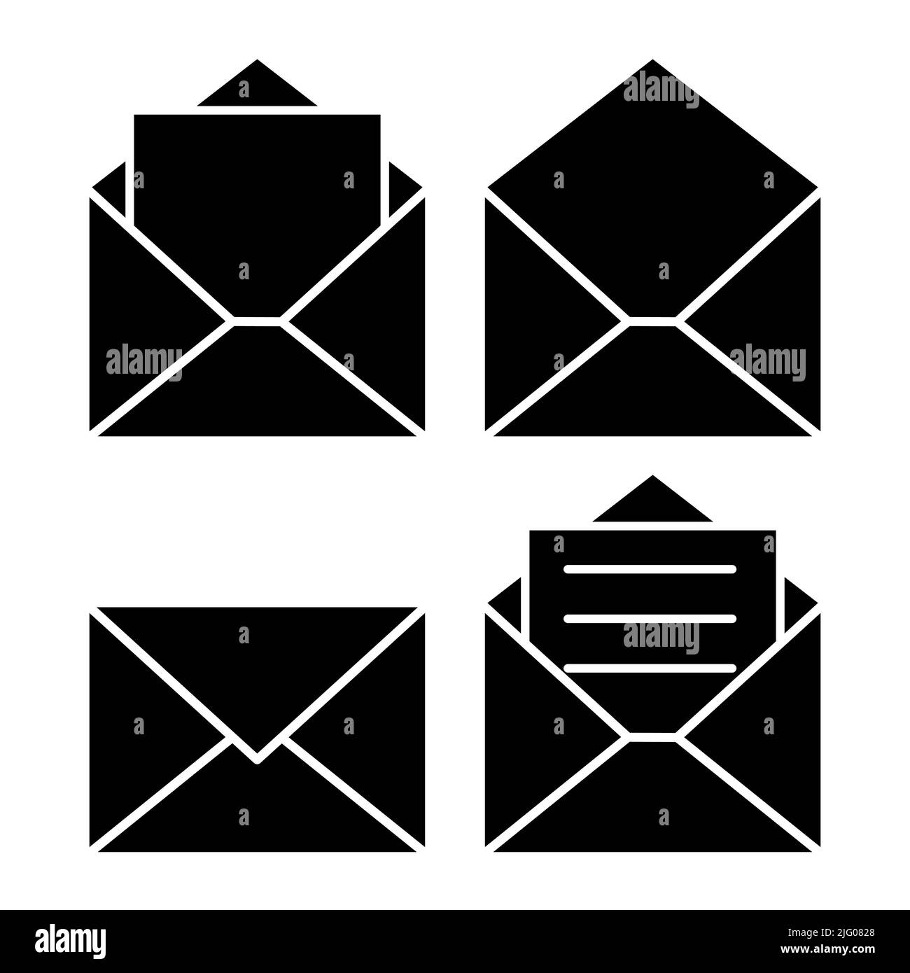 E-Mail-Symbol. Kuvertschild. vektor-Illustration isoliert auf weiß Stock Vektor