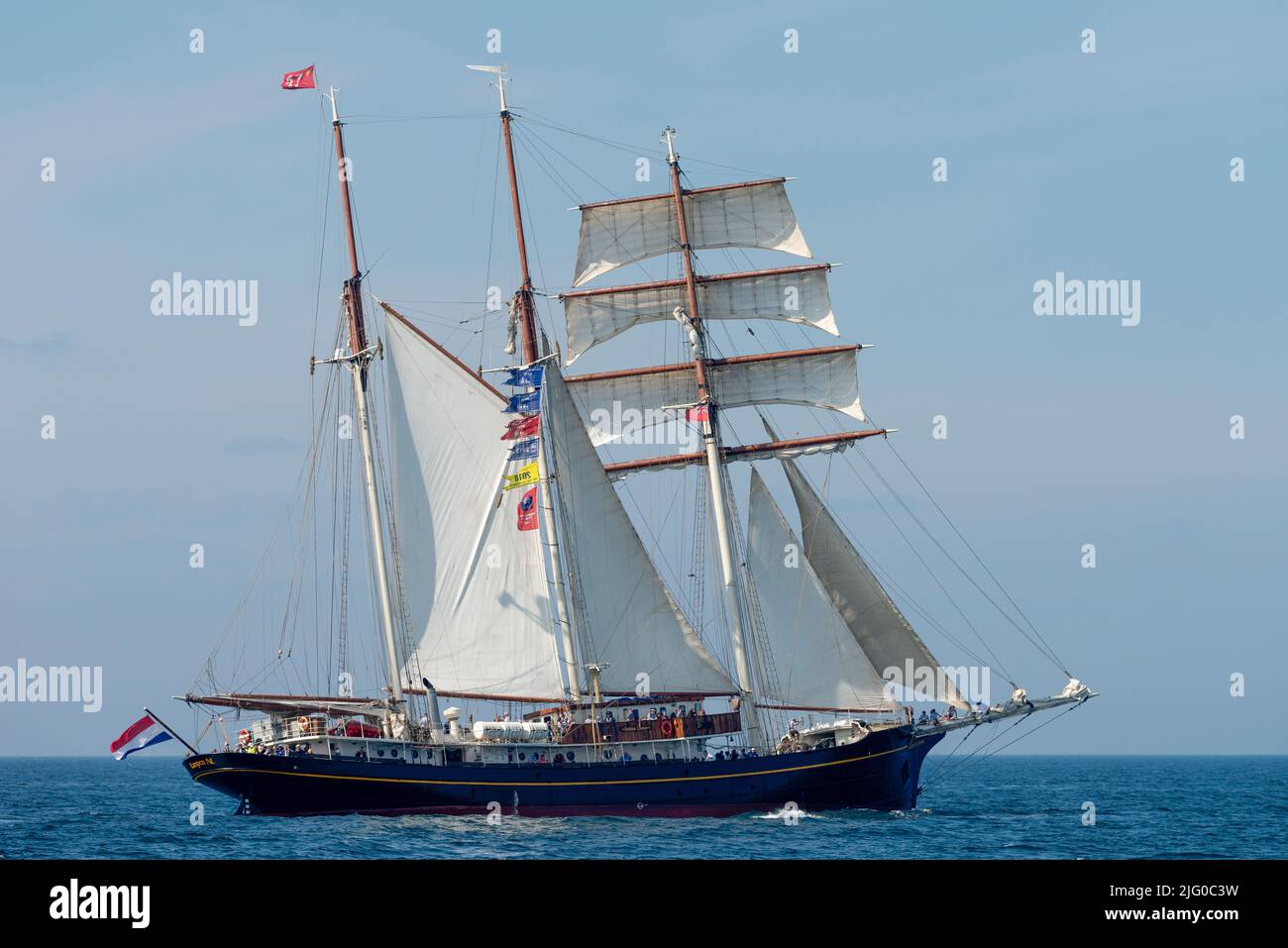 Segelschiffe beim „Tall Ships“-Rennen in Sunderland im Jahr 2018 Stockfoto