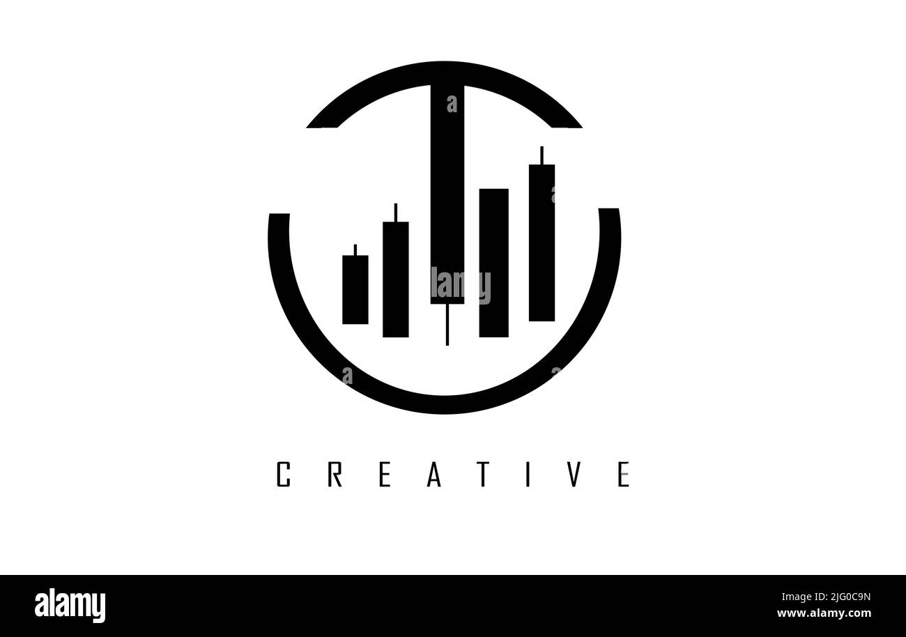 Buchstaben ZU t o Logo mit kreativer Form, geometrischem Design und Kreisrahmen für investierende Unternehmen. Vektorgrafik mit Buchstaben und abgerundetem Rahmen Stock Vektor