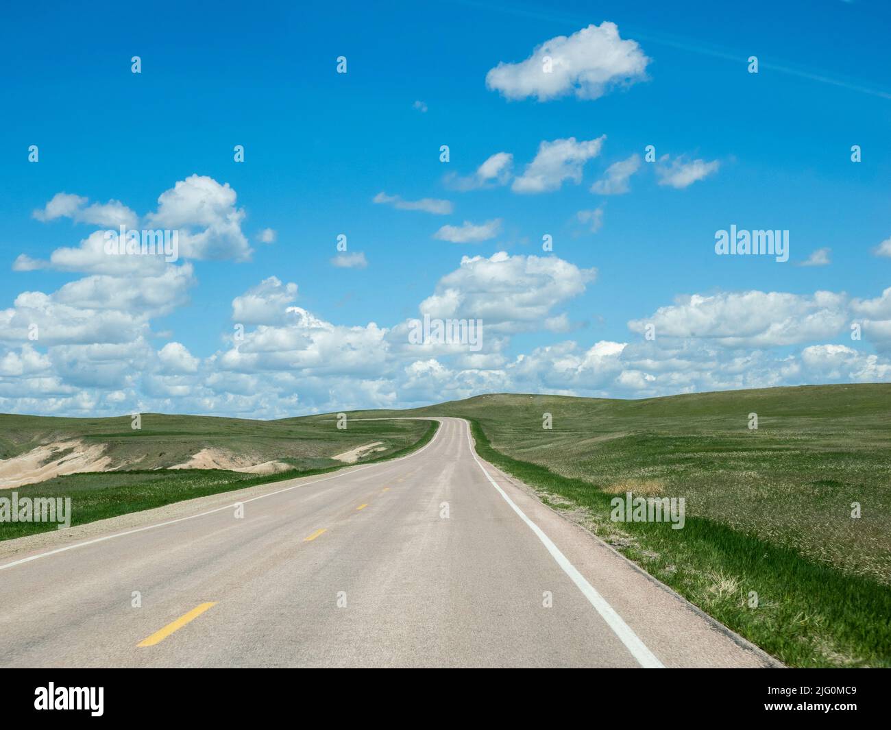 Badlands Loop Road im Badlands National Park in South Dakota, USA Stockfoto