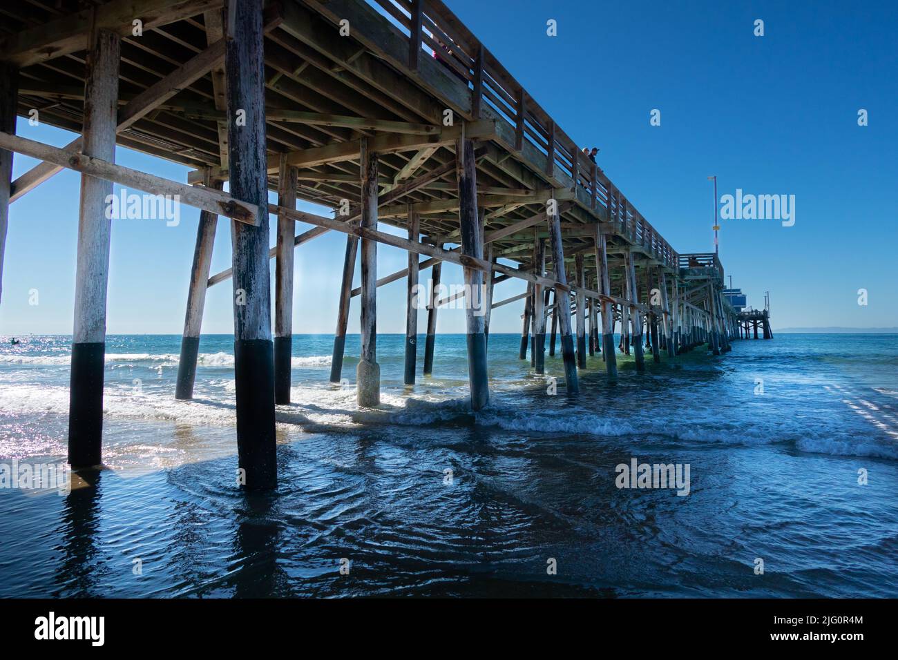 Newport Beach Pier Südkalifornien USA Stockfoto