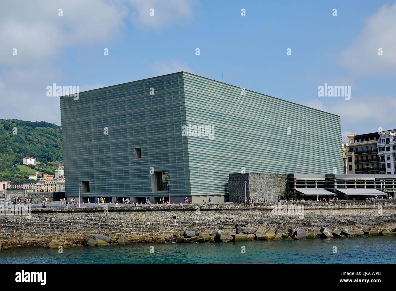 Der Kursaal in San Sebastian, Kultur- und Kongresszentrum. San Sebastian, Spanien - August 2020 Stockfoto