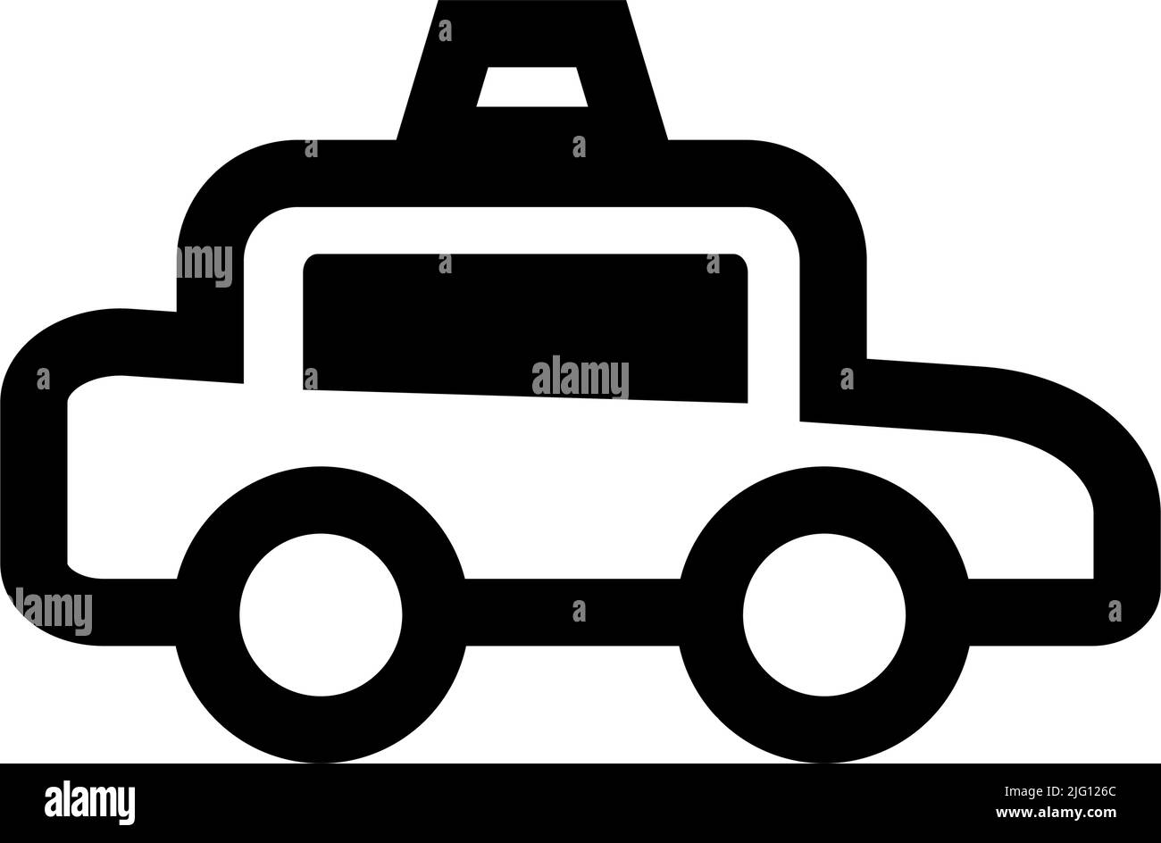 Horizontales Taxi-Symbol. Kabine. Bearbeitbarer Vektor. Stock Vektor