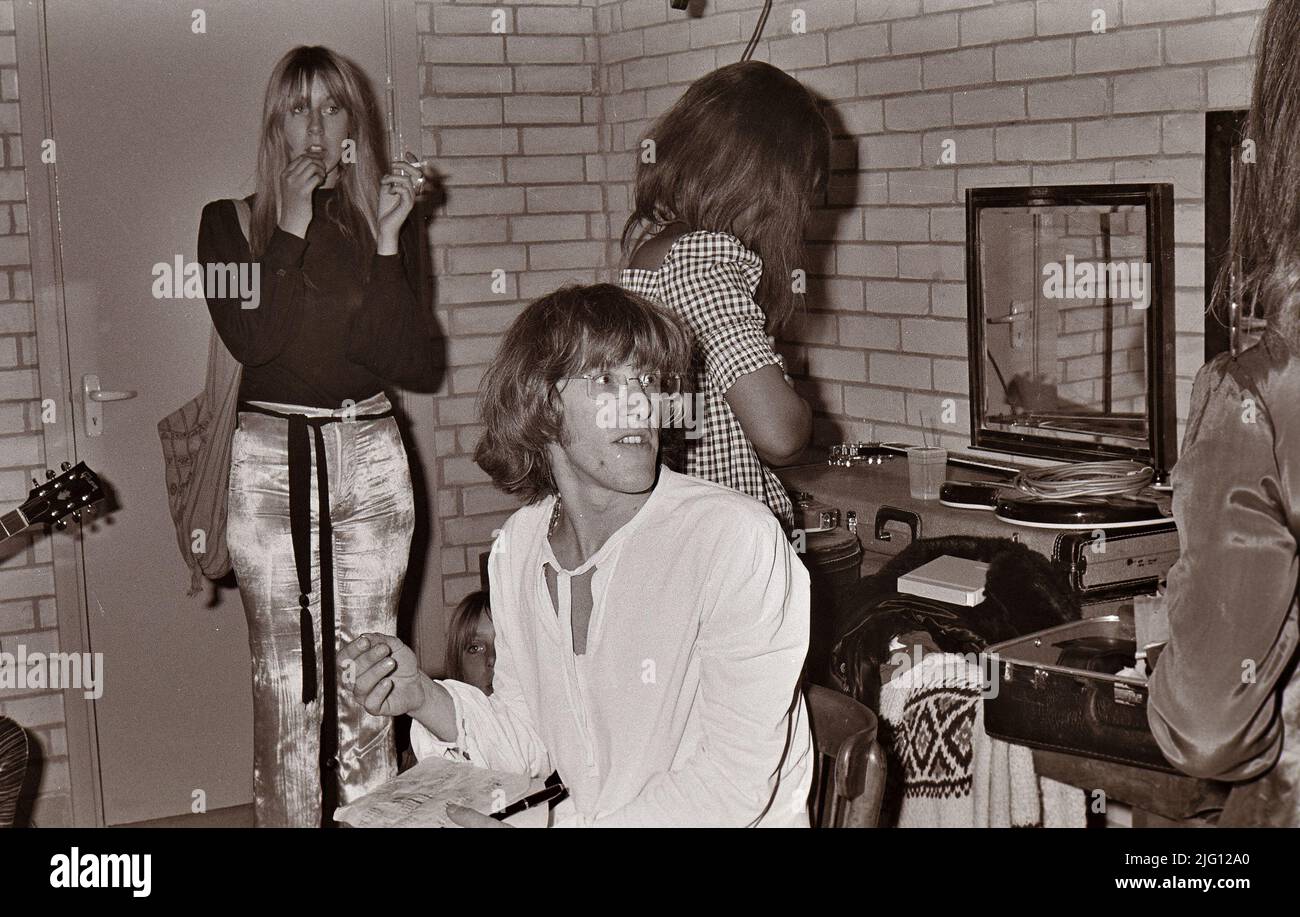 JEFFERSON-FLUGZEUG Paul Kantner backstage im New Roundhouse, Chalk Farm, London 7. September 1968. Stockfoto