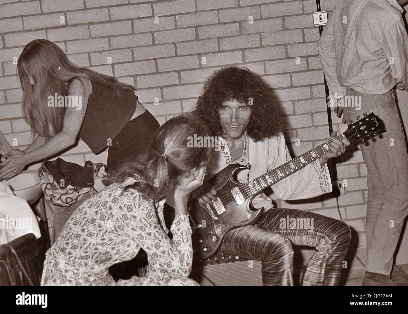 JEFFERSON-FLUGZEUG hinter der Bühne im New Roundhouse, Chalk Farm London, 7. September 1968. Stockfoto