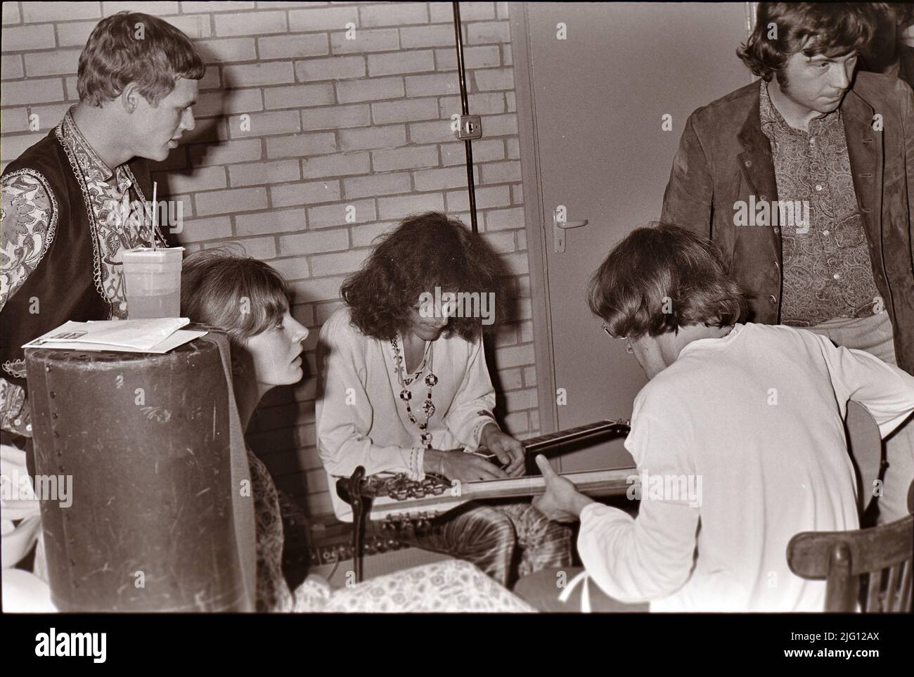 JEFFERSON-FLUGZEUG hinter der Bühne im New Roundhouse, Chalk Farm London, 7. September 1968. Stockfoto