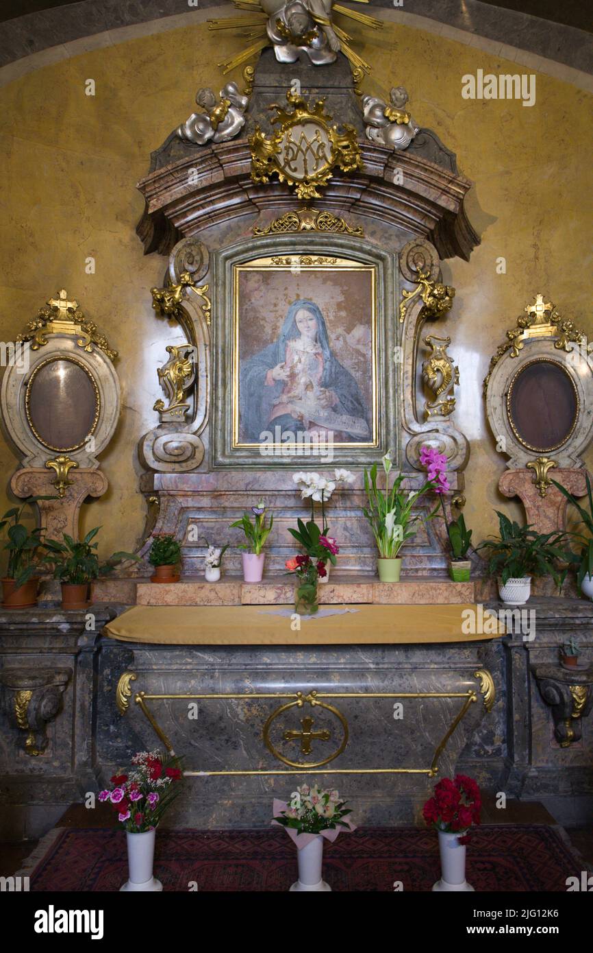 Ungarn, Budapest, Franziskanerkirche, Interieur, Stockfoto