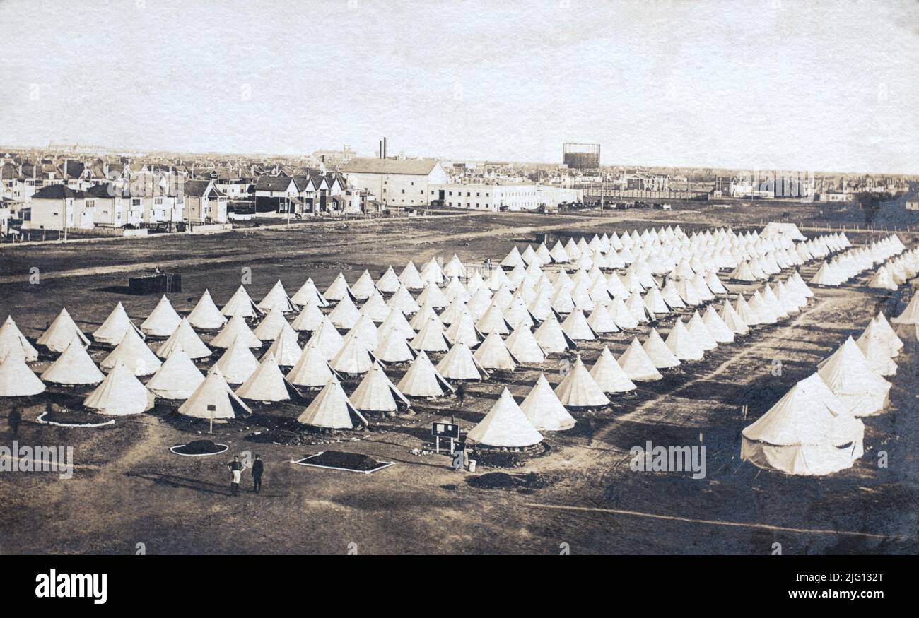 Minto Street Camp, Winnipeg, Kanada. Lager eines Depot-Bataillons der kanadischen Armee während des Ersten Weltkriegs. Stockfoto