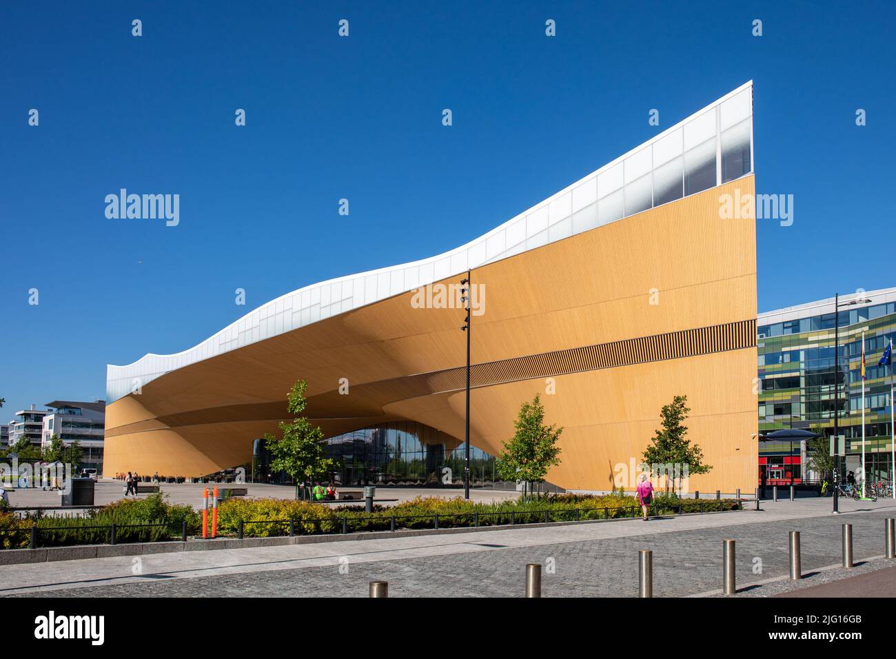 Zentralbibliothek Oodi oder keskustakirjasto Oodi in Helsinki, Finnland Stockfoto