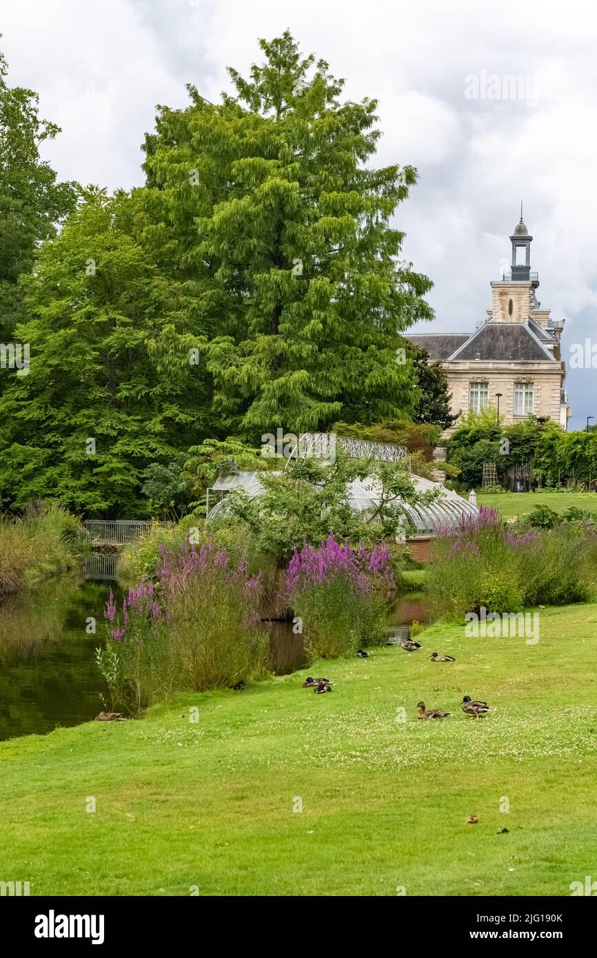 Nantes in Frankreich, Gewächshaus im Jardin des Plantes, einem Garten in der Stadt Stockfoto