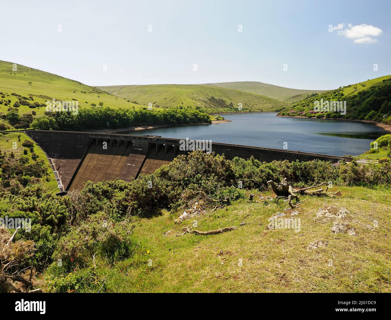 Meldon Dam, Dartmoor Stockfoto