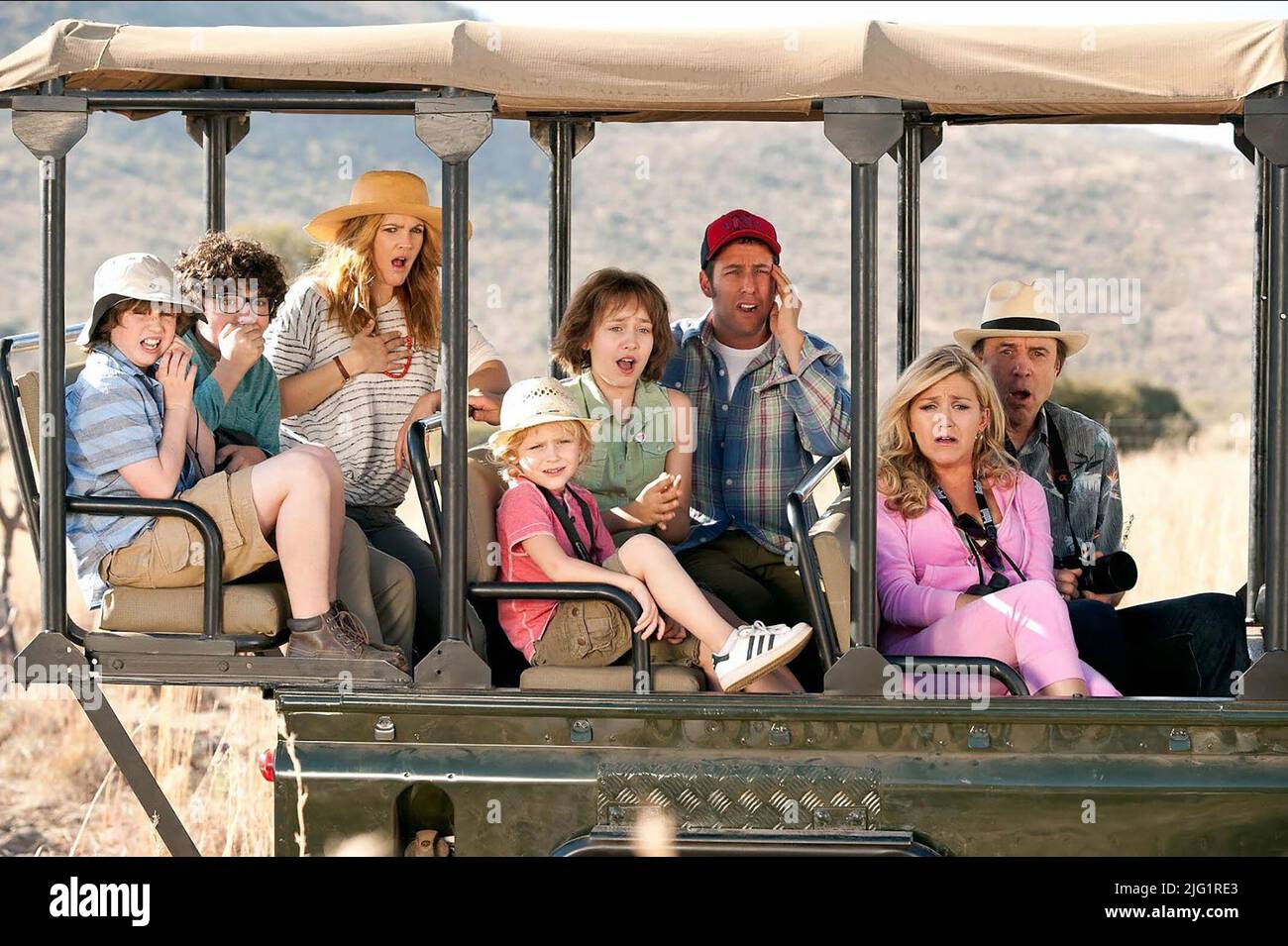 DREW BARRYMORE, BELLA THORNE, ADAM SANDLER, KEVIN NEALON, WENDI MCLENDON-COVEY, EMMA FUHRMANN, BRAXTON BECKHAM, BLENDED, 2014 Stockfoto