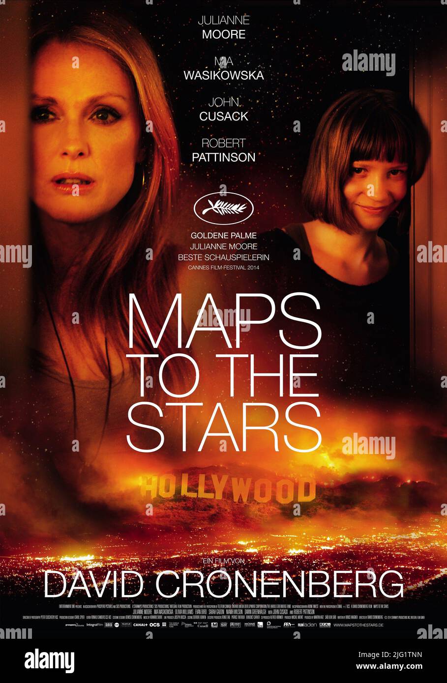 JULIANNE MOORE, MIA WASIKOWSKA POSTER, KARTEN ZU DEN STERNEN, 2014 Stockfoto