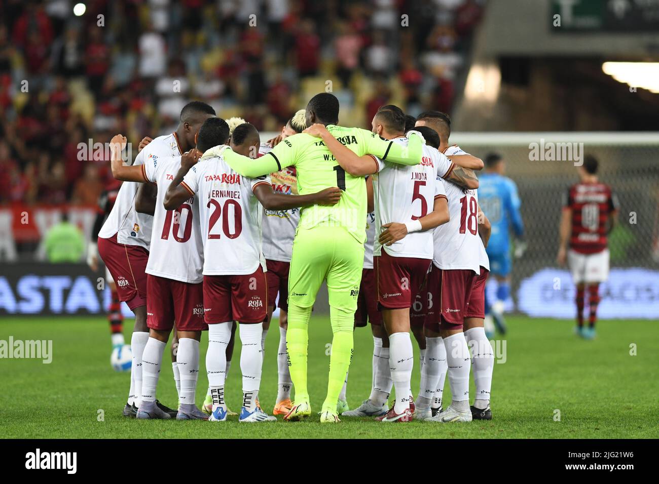 Rio De Janeiro, Brasilien. 06.. Juli 2022. Team während der Flamengo x Tolima für die Copa Libertadores da America, die am Mittwoch Abend (6) im Estadio Maracana in Rio de Janeiro, RJ, stattfand. Kredit: Celso Pupo/FotoArena/Alamy Live Nachrichten Stockfoto