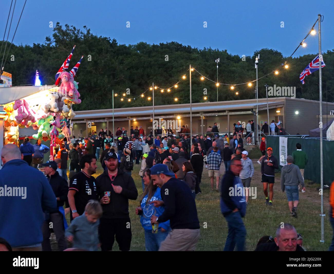 Unterhaltungsbereich in Silverstone Woodlands, Towcester, Northamptonshire, England, Großbritannien, NN12 8TL Stockfoto