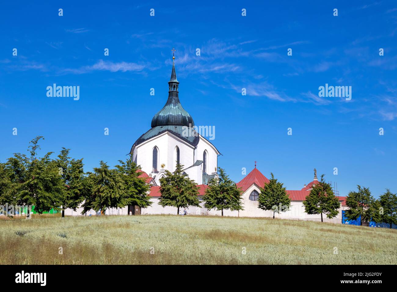 Zelena Hora (UNESCO) - kostel sv. Jana Nepomuckeho, Žďár nad Sázavou, Vysocina, Česká republika/Kirche von St. Johannes von Nepomuk, Vysocina, Cz Stockfoto