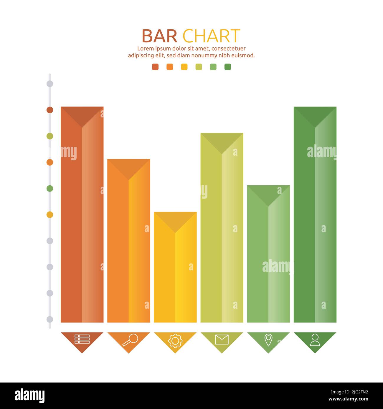 Balkendiagramm Statistikdaten-Infografik-Vorlage Stock Vektor