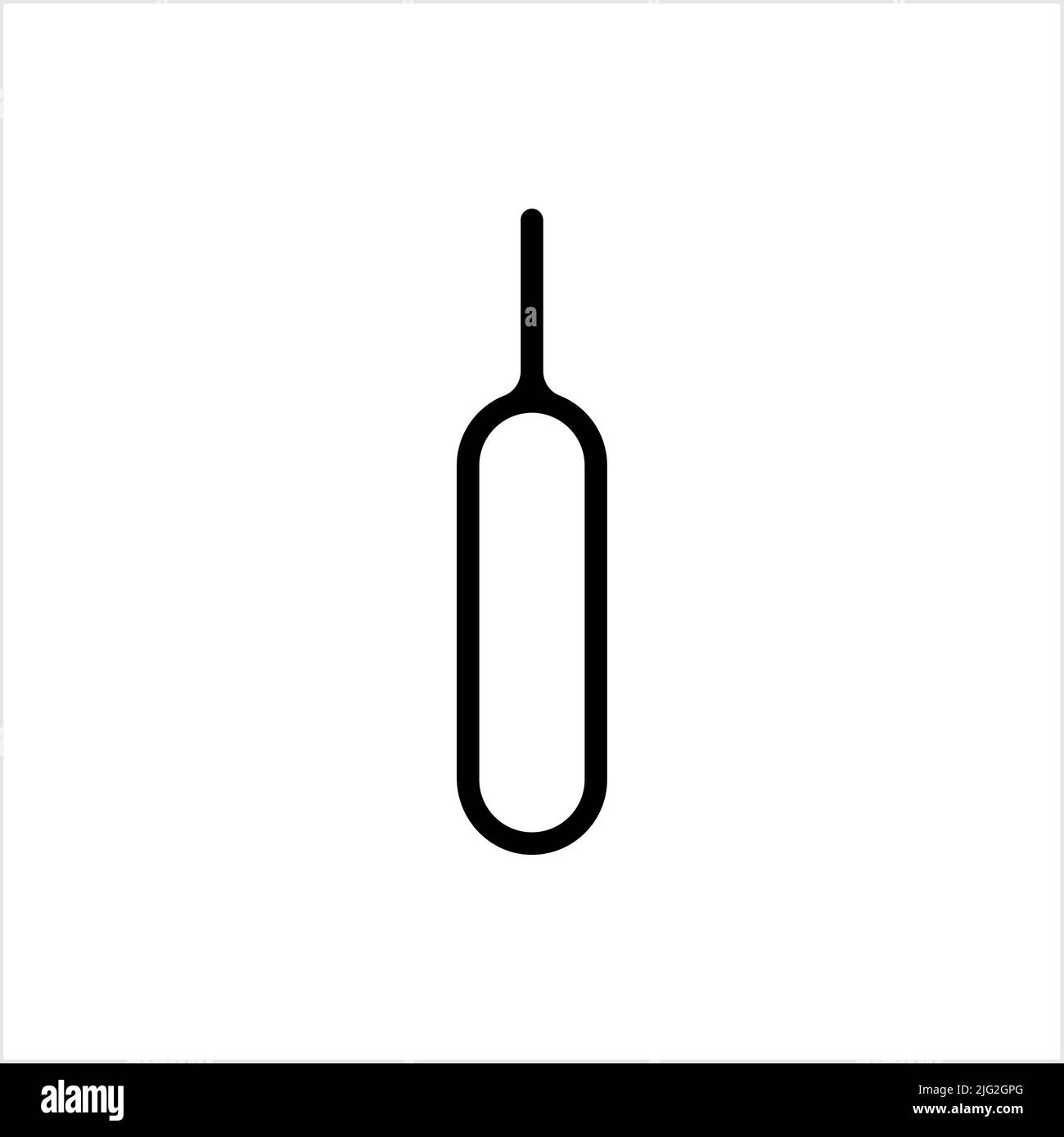 Symbol Für Den Auswerfer Des Sim-Karteneinschubs, Symbol Für Sim-Adapterentferner Vektorgrafik Stock Vektor