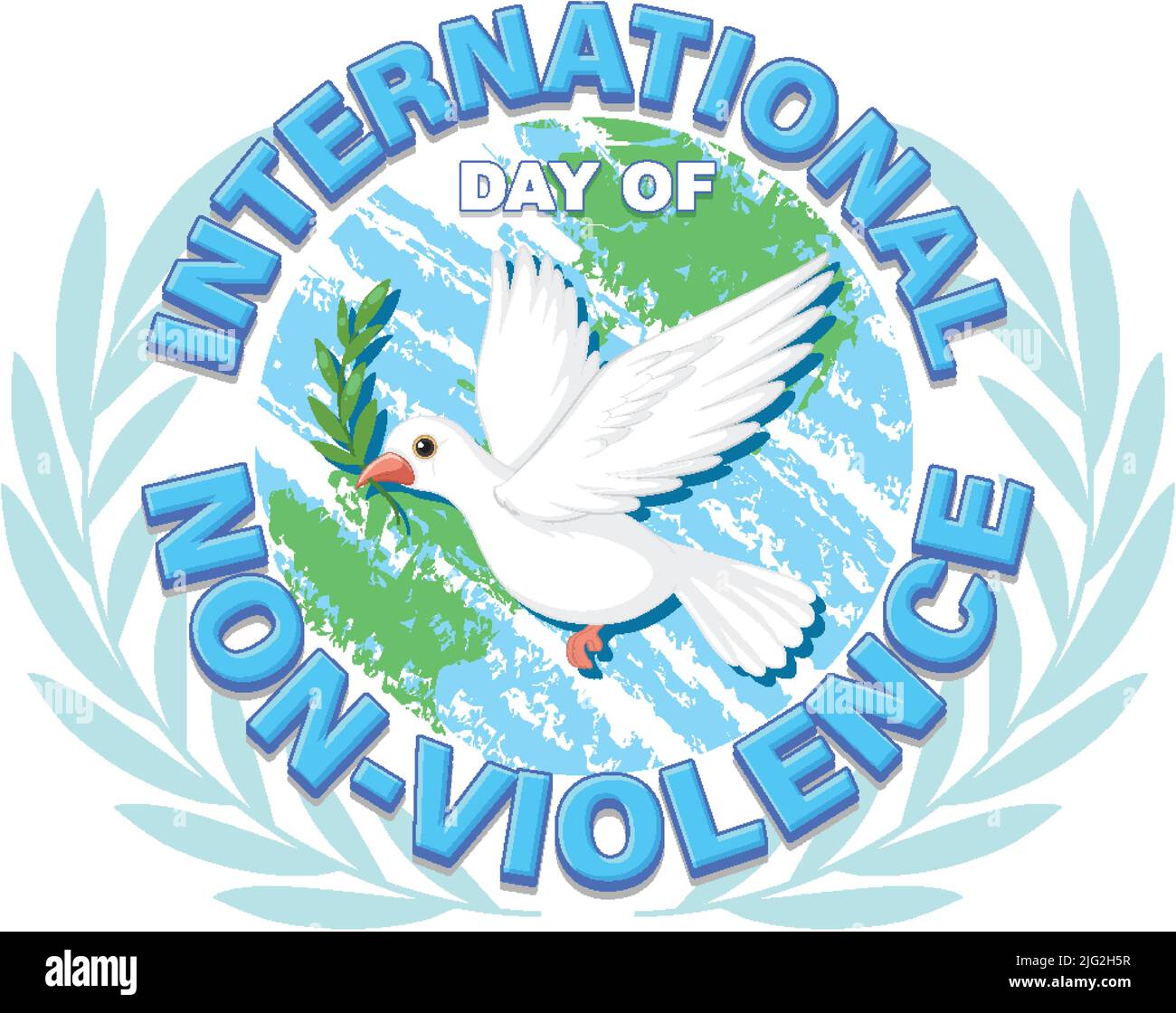 Internationaler Tag der Gewaltlosigkeit Poster Design Illustration Stock Vektor