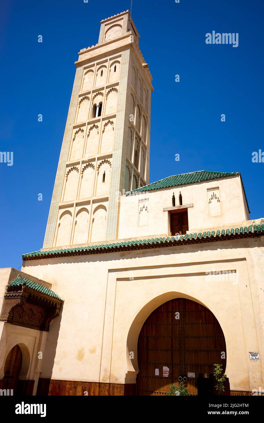 Marokko Meknes. Die Moschee Stockfoto