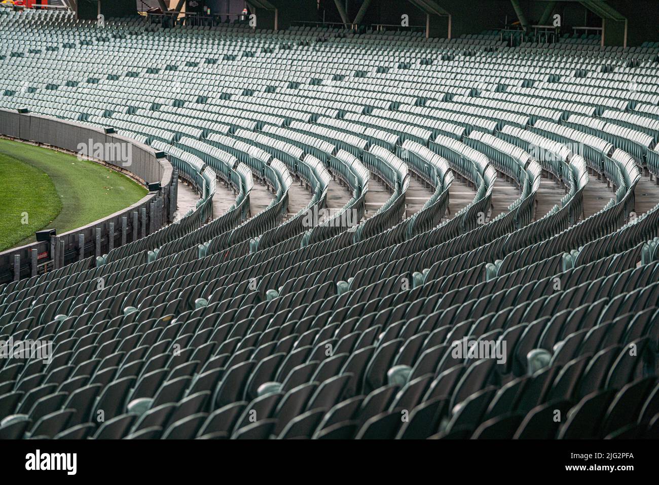 7. Juli 2022: Leerer Zuschauerstand im Adelaide-Oval Stockfoto