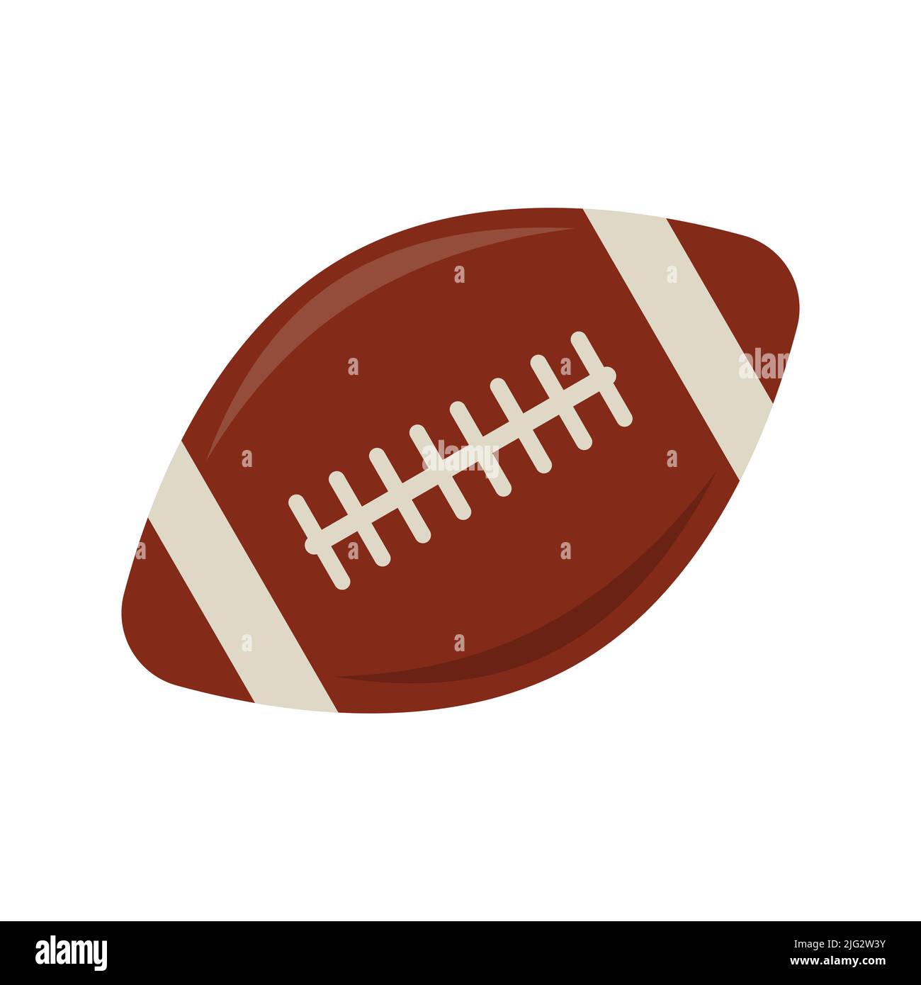 American Football Ball Vektor isoliert auf weißem Hintergrund Stock Vektor