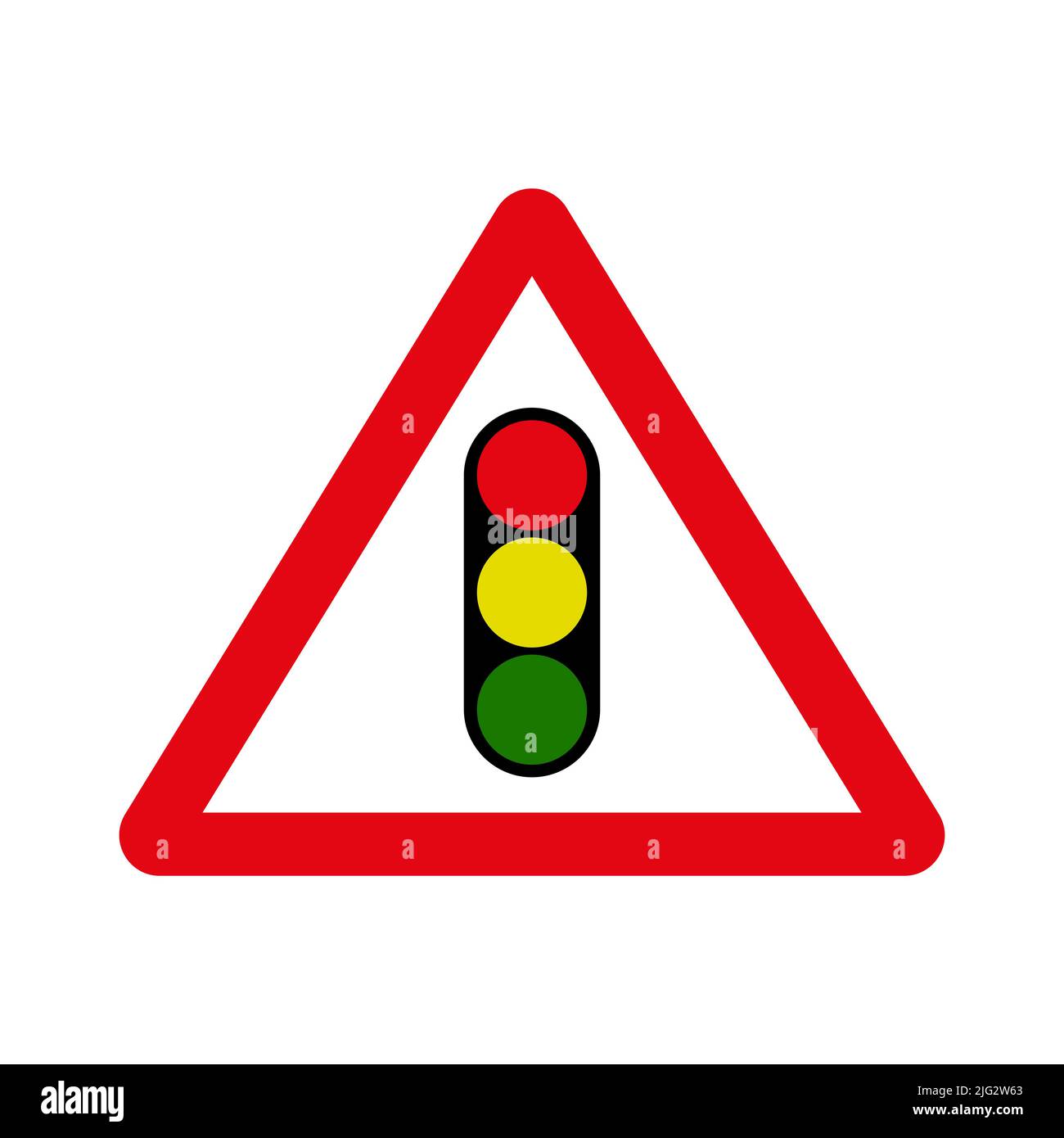 Ampelzeichen Vektor isoliert auf weißem Hintergrund Stock Vektor