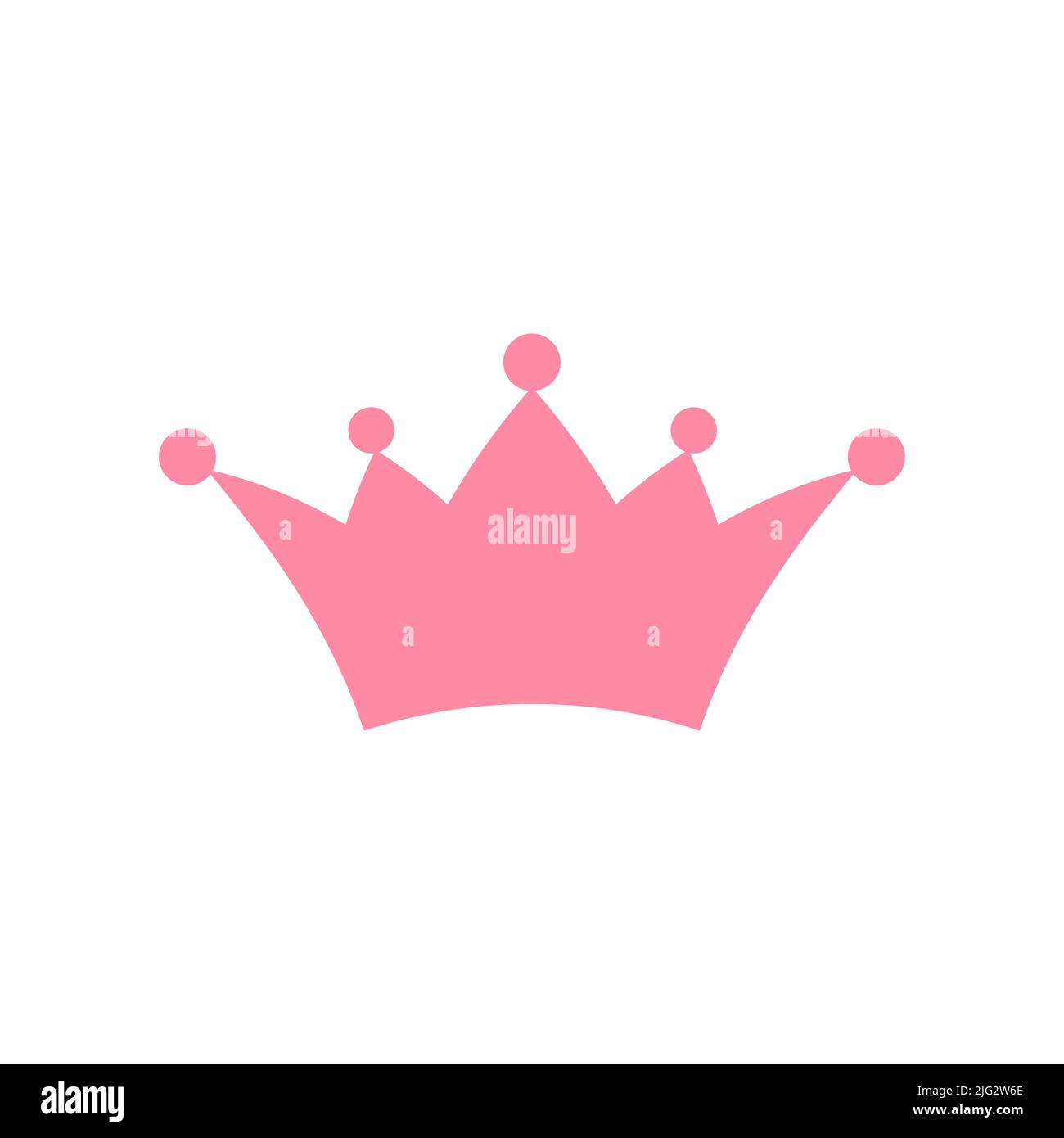 Prinzessin Krone Symbol Vektor isoliert auf weißem Hintergrund Stock Vektor