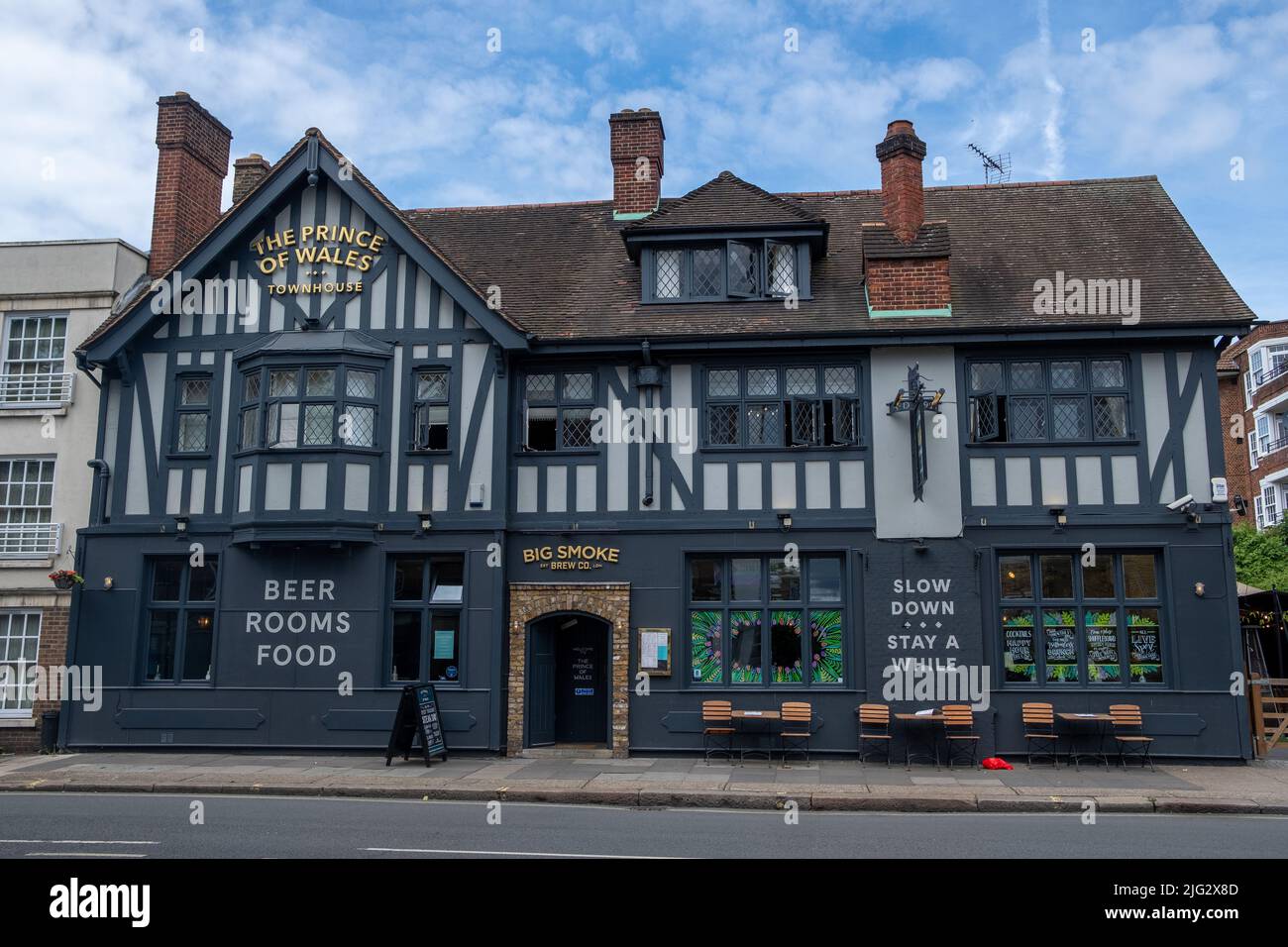 London - Juni 2022: Prince of Wales Pub an der Dalling Road, Hammersmith Stockfoto