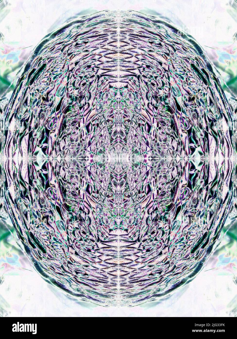 Schönheit kann überall gefunden werden. Wie in den abstrakten fraktalen Mustern und herrlichen Farben dieses Rotkohls, einfach in unserer Küche aufschneiden. Meine Frau lo Stockfoto