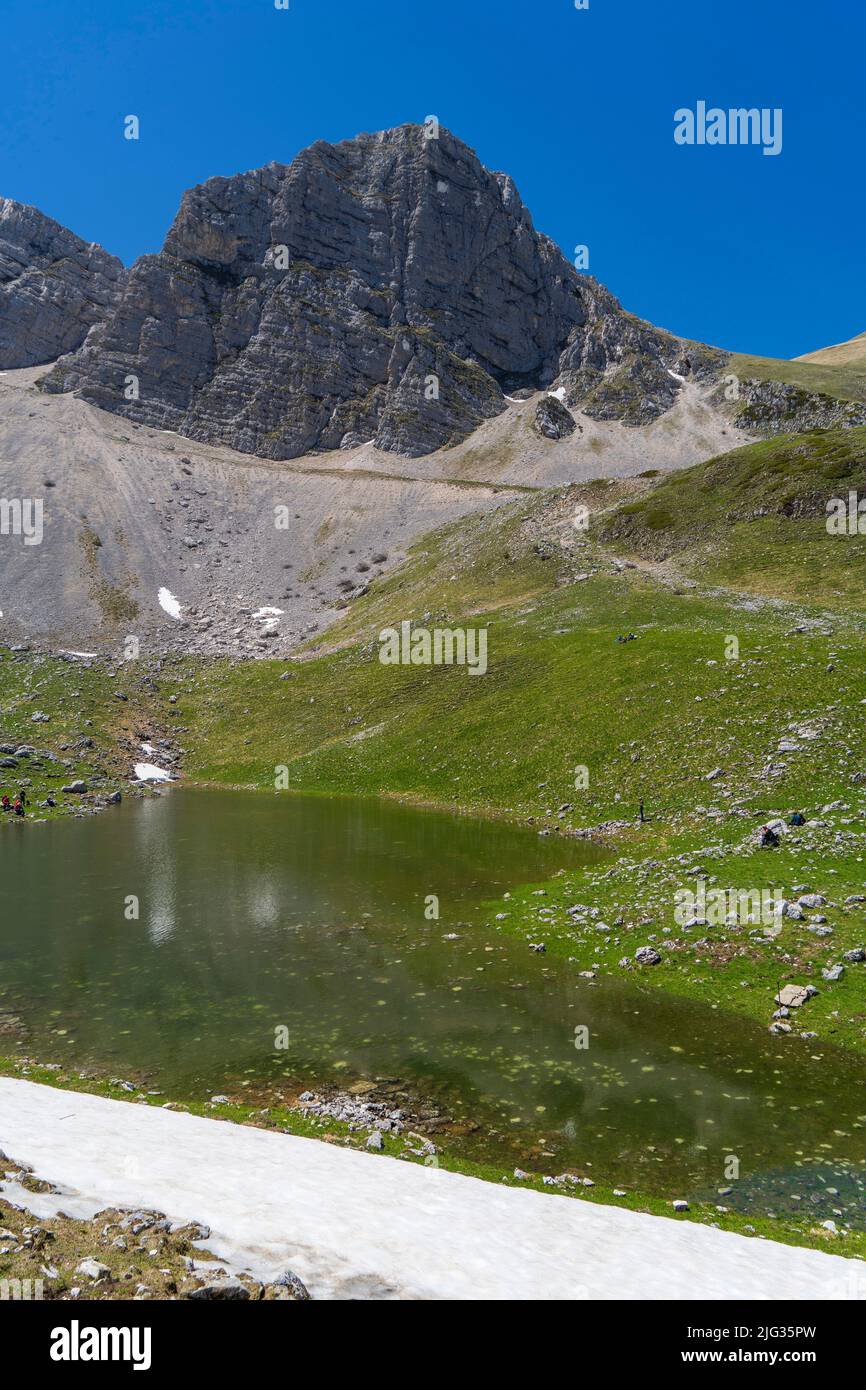 Nationalpark Monti Sibillini, der vergängliche Teich des Palazzo