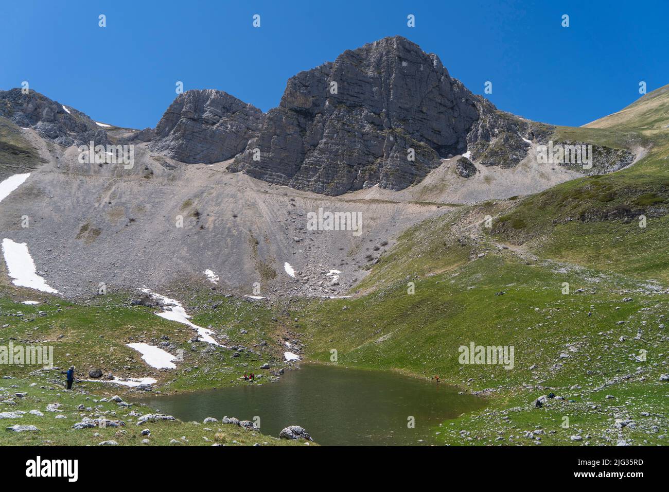 Nationalpark Monti Sibillini, der vergängliche Teich des Palazzo