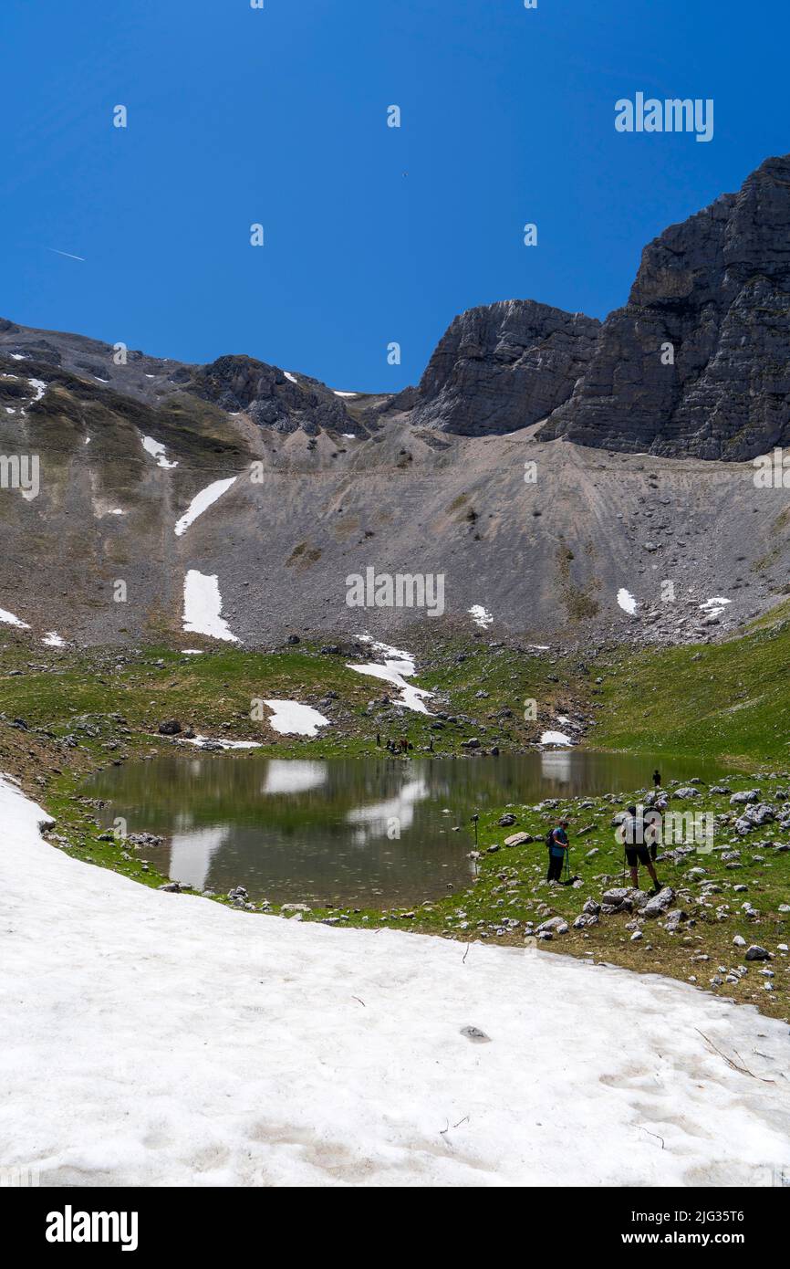 Nationalpark Monti Sibillini, der vergängliche Teich des Palazzo
