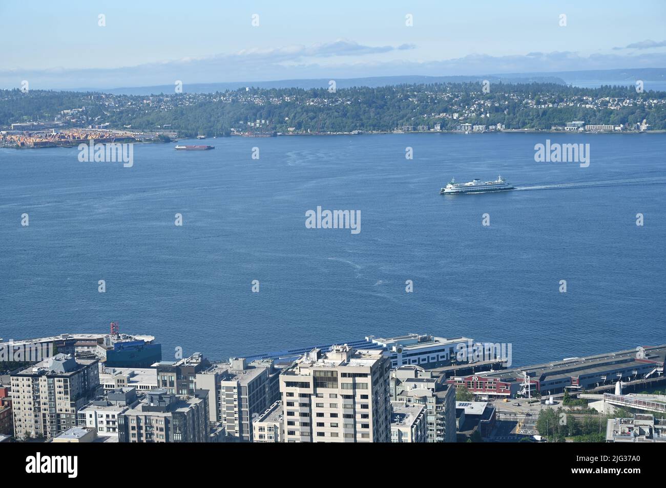 Blick auf Seattle von der Space Needle. Stockfoto