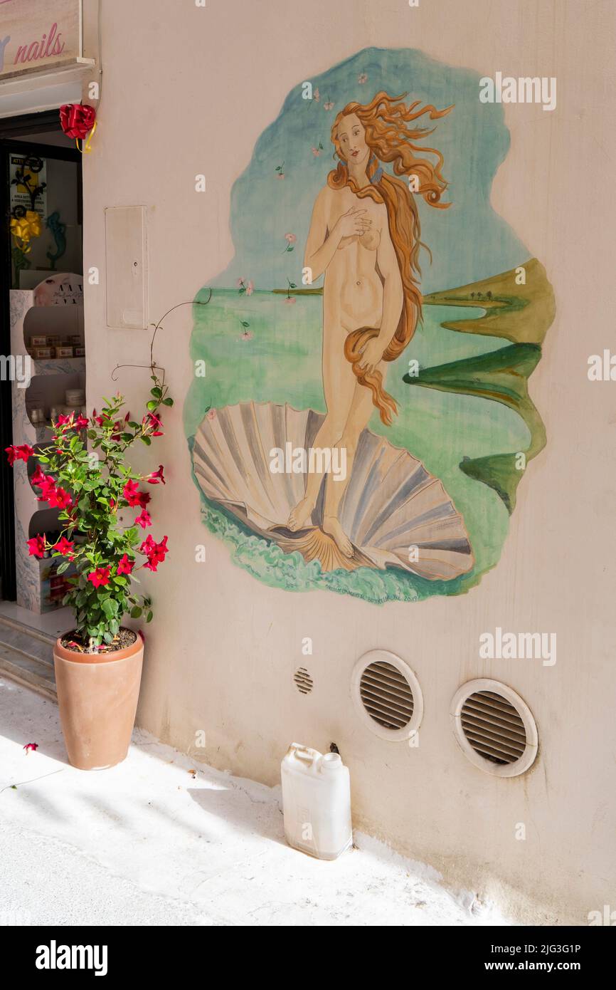 Via Dante Alighieri Street, Ponza, Latium, Italien, Europa Stockfoto