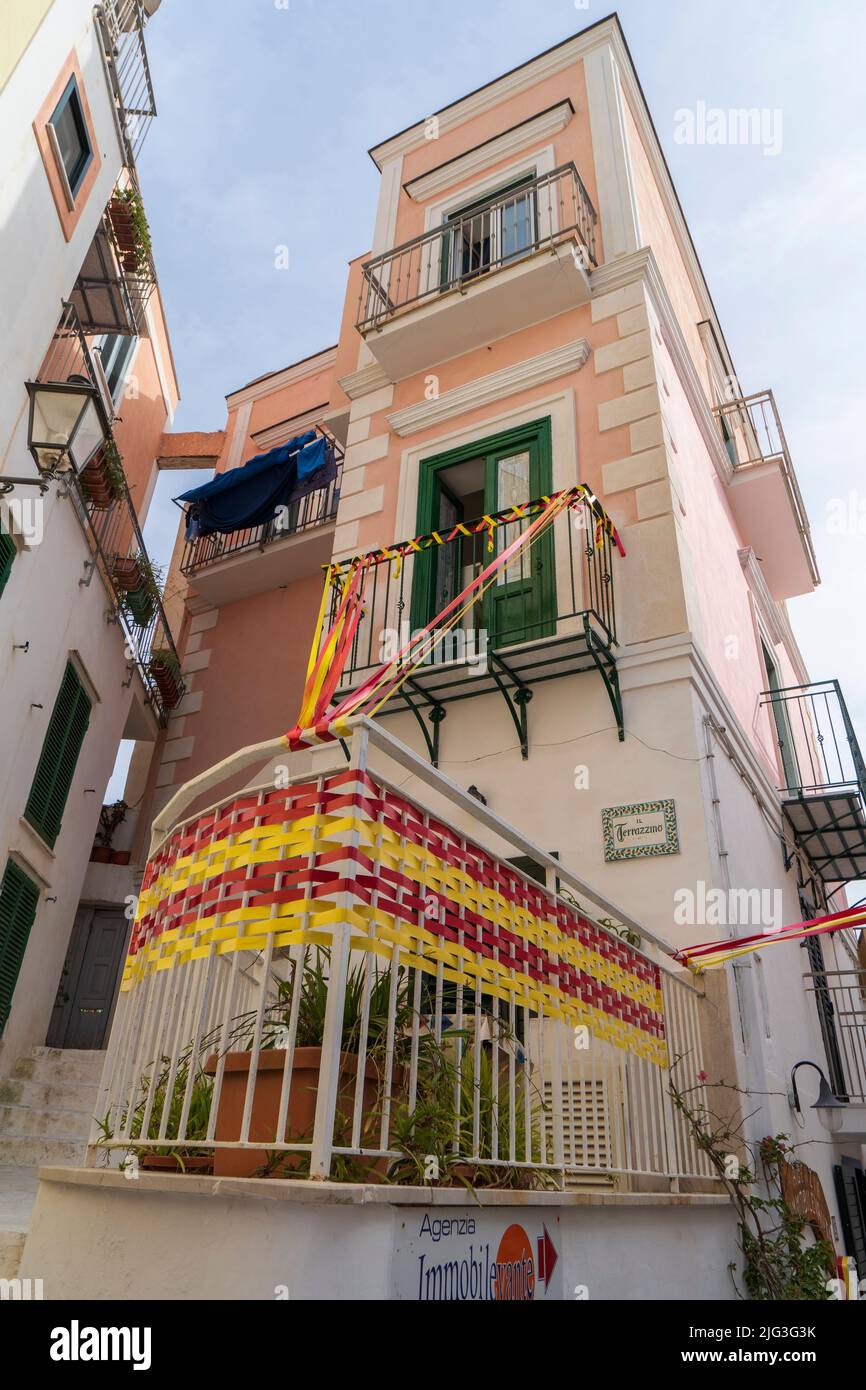 Via Dante Alighieri Street, Ponza, Latium, Italien, Europa Stockfoto