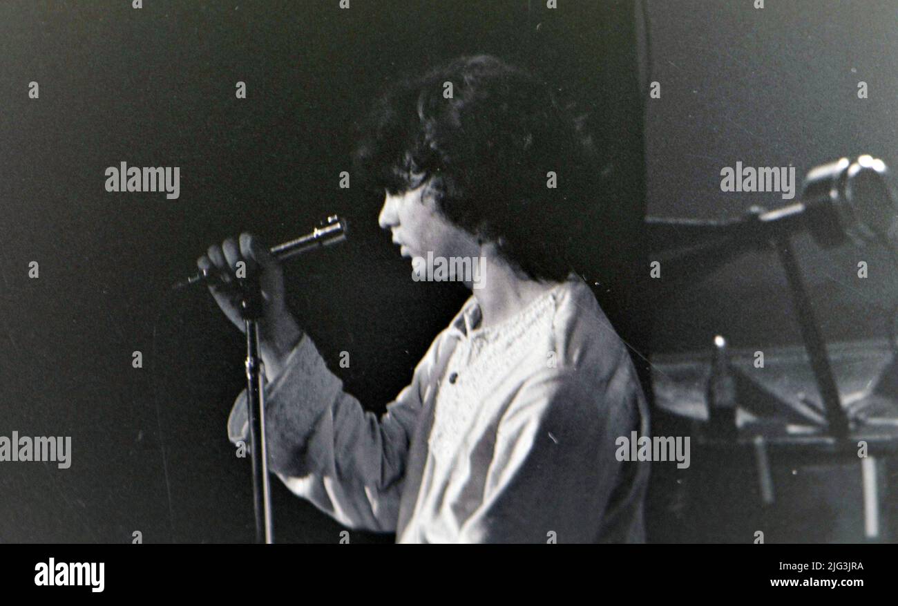 THE DOORS mit Jim Morrison am 7. September 1968 im New Roundhouse, Chalk Farm, London. Jefferson Airplane waren in dieser Nacht ebenfalls auf der B ill. Stockfoto