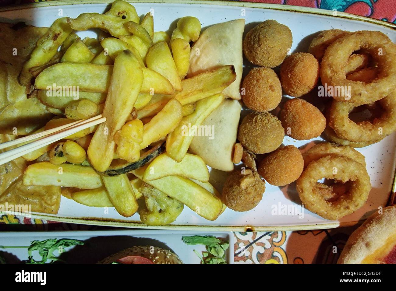 sizilianische hausgemachte Fritto Misto gebratenen Teller Detail Stockfoto