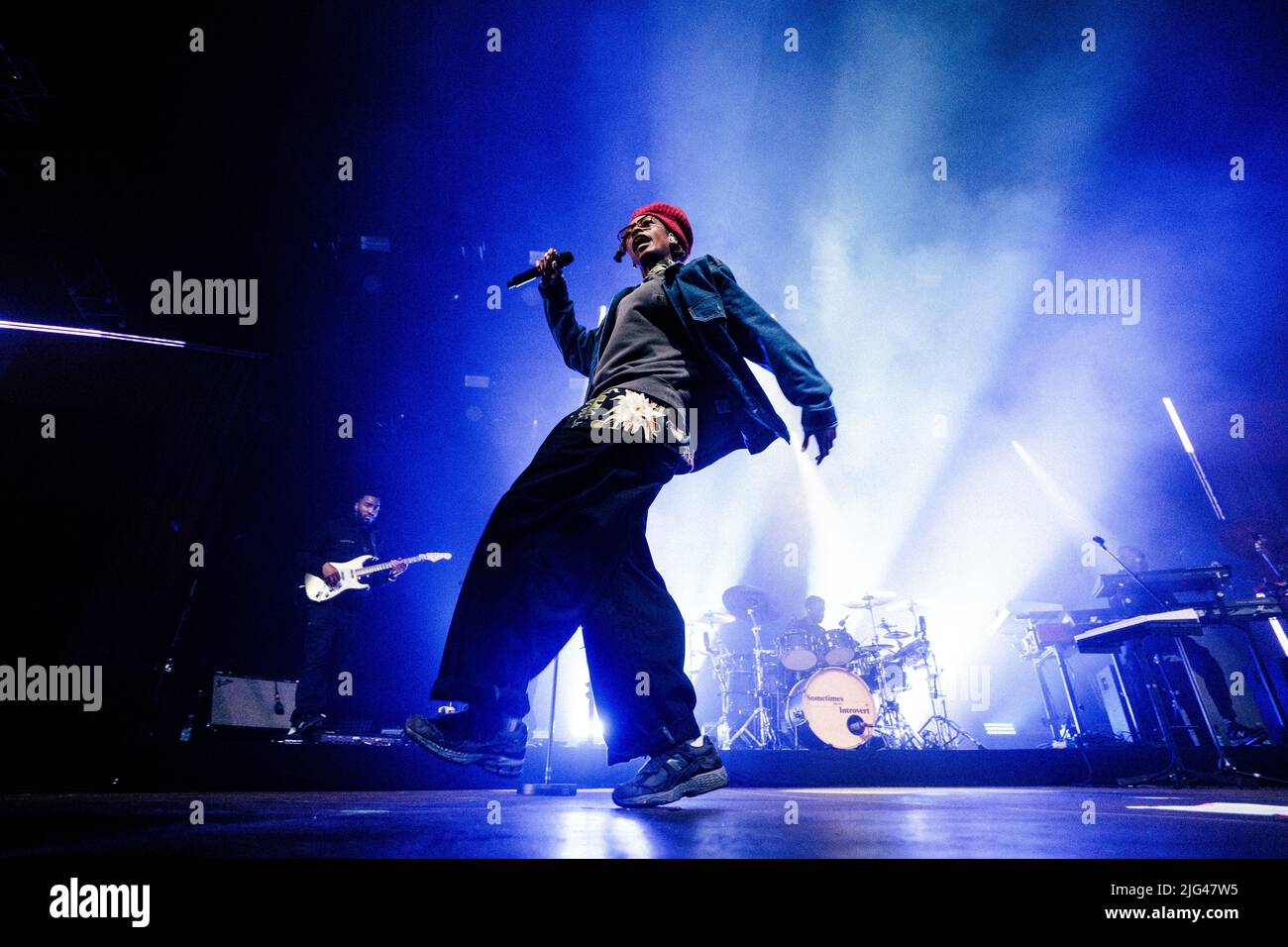 Roskilde, Dänemark. 01., Juli 2022. Der englische Rapper und Texter Little Simz spielt ein Live-Konzert während des dänischen Musikfestivals Roskilde Festival 2022 in Roskilde. (Bildnachweis: Gonzales Photo - Maltthe Ivarsson). Stockfoto