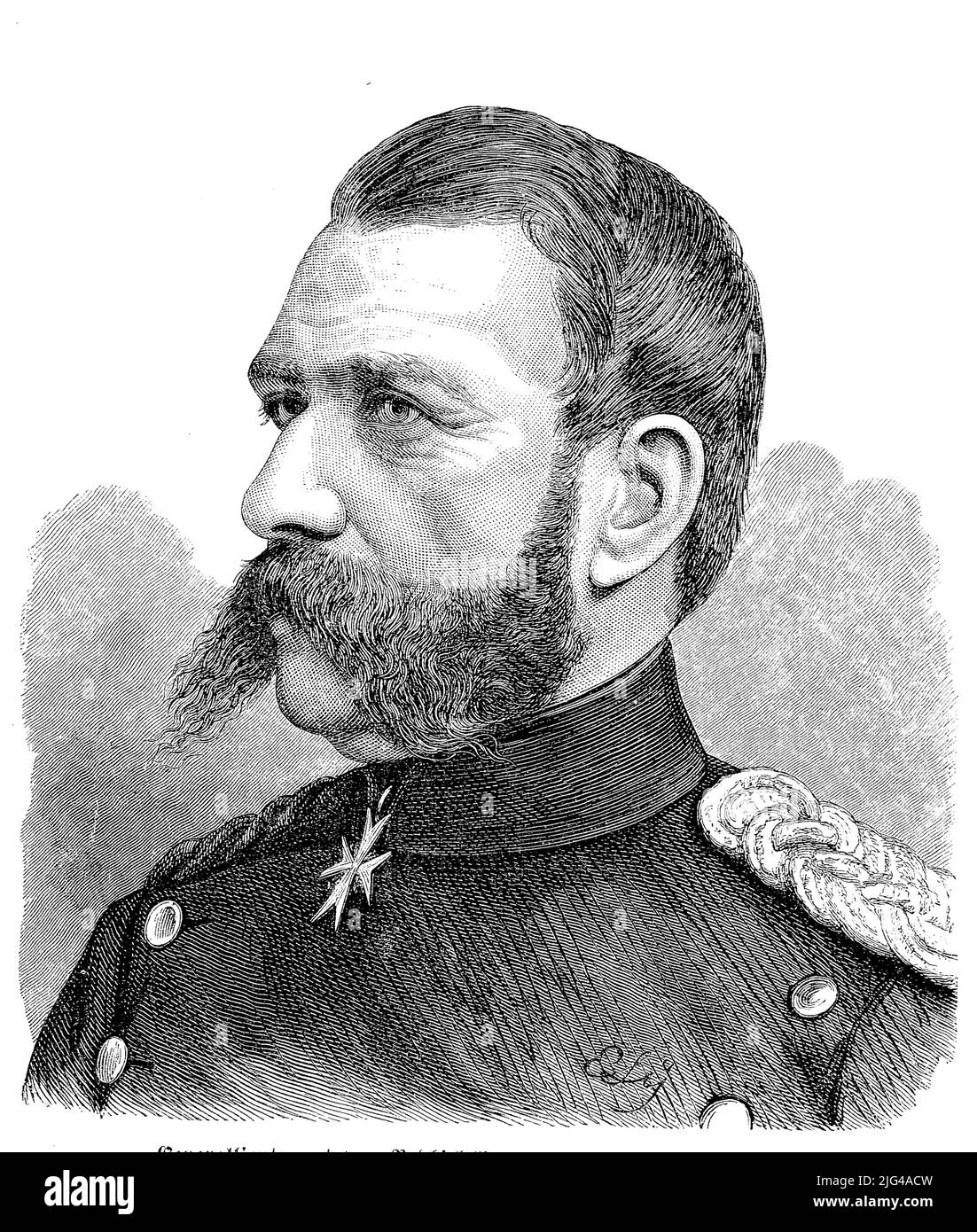 Theophil Eugen Anton von Podbielski (17. Oktober 1814 - 31. Oktober 1879) war ein preußischer General der Kavallerie, Präses des General-Artillerie-Komitees, Mitglied der Landesvertretungskommission und erster Kurator der Vereinigten Artillerie- und Ingenieurschule zu Berlin / Theophil Eugen Anton von Podbielski (17. Oktober 1814 - 31. Oktober 1879) war ein preußischer General der Kavallerie, Präsident des General Artillery Committee, Präsident des General Artillery mitglied der Nationalen Verteidigungskommission und erster Treuhänder der United Artillery and Engineering School in Berlin, Historisch, historisch, digital verbesserte Repr Stockfoto