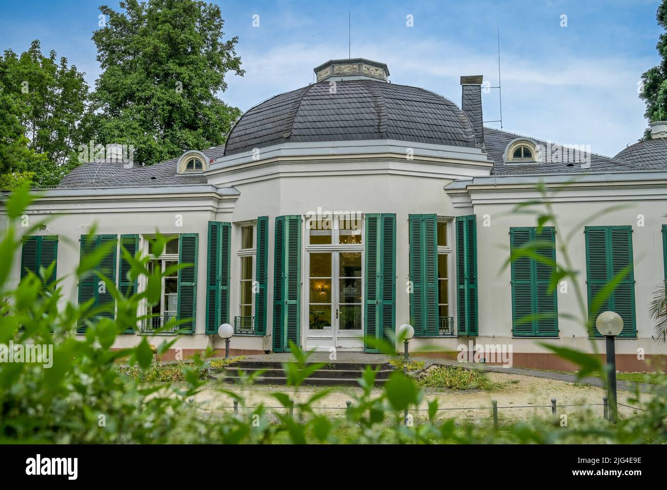 Villa Leonhardi, Palmengarten, Zeppelinallee, Frankfurt am Main, Hessen, Deutschland Stockfoto