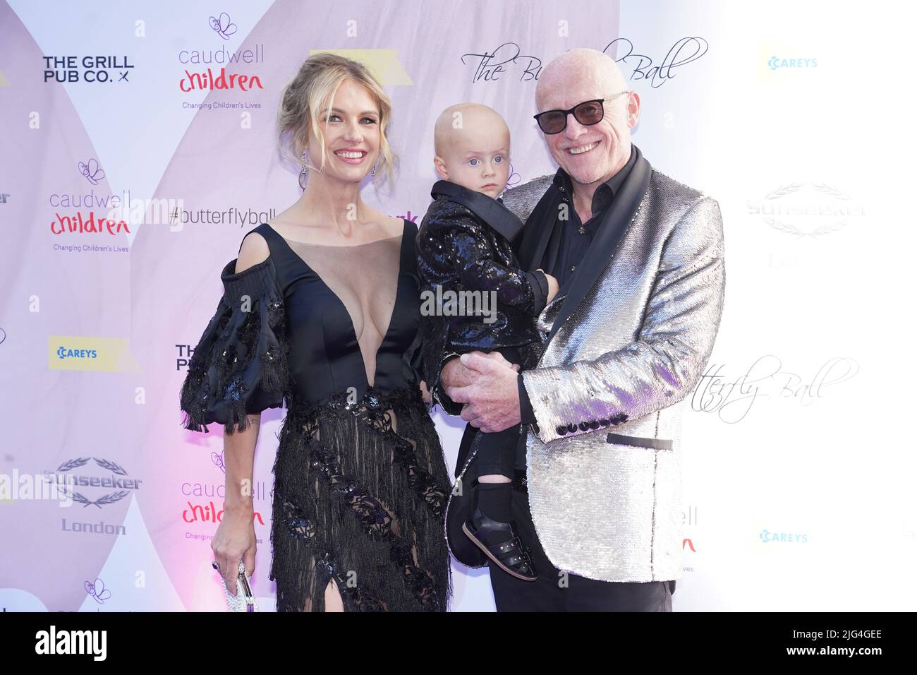 John Caudwall, der zur jährlichen Wohltätigkeitsveranstaltung Butterfly Ball im Londoner Hotel am Leicester Square im Zentrum von London eintrifft. Bilddatum: Donnerstag, 7. Juli 2022. Stockfoto