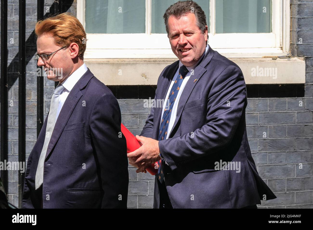 London, Großbritannien. 07.. Juli 2022. Mark Spencer, MP, Lord President of the Council, Leader of the House of Commons.nach dem Rücktritt des britischen Premierministers Boris Johnson werden die neuen, möglicherweise temporären Kabinettsminister in der Downing Street gesehen, wenn sie bei ihrer ersten Kabinettssitzung in der Downing Street 10 ankommen und abreisen. Kredit: Imageplotter/Alamy Live Nachrichten Stockfoto