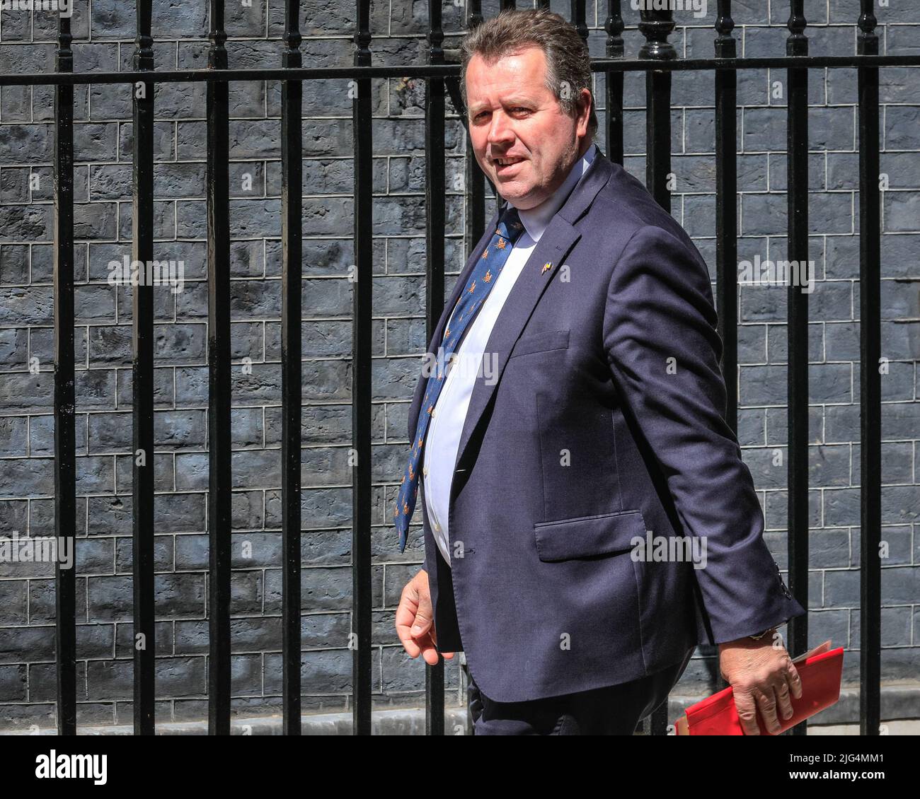 London, Großbritannien. 07.. Juli 2022. Mark Spencer, MP, Lord President of the Council, Leader of the House of Commons.nach dem Rücktritt des britischen Premierministers Boris Johnson werden die neuen, möglicherweise temporären Kabinettsminister in der Downing Street gesehen, wenn sie bei ihrer ersten Kabinettssitzung in der Downing Street 10 ankommen und abreisen. Kredit: Imageplotter/Alamy Live Nachrichten Stockfoto