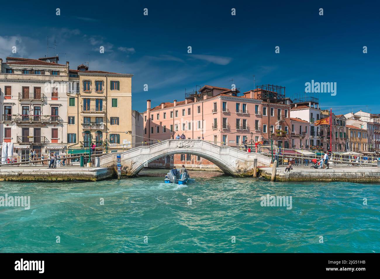 Ponte della Veneta Marina an der Riva San Biasio in Venedig, Italien Stockfoto