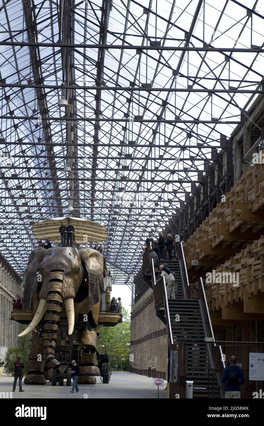 Mechanischer Elefant in Nantes, Frankreich Stockfoto