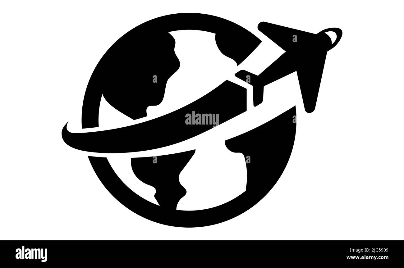Flugzeug Tour Reise Logo Vektor Illustration Design, Aviation Stock Vektor
