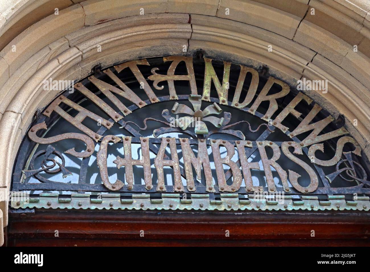Saint Andrews Chambers, 21 Albert Square, Manchester, England Stockfoto