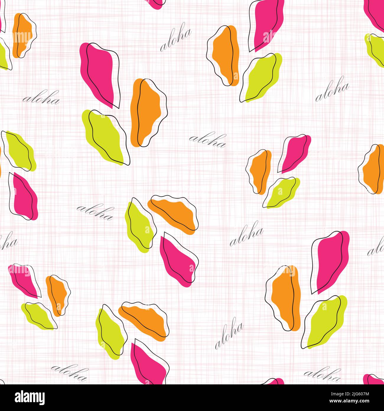 Aloha lebendige Farben strukturiert Vektor nahtlose Muster Hintergrund Stock Vektor