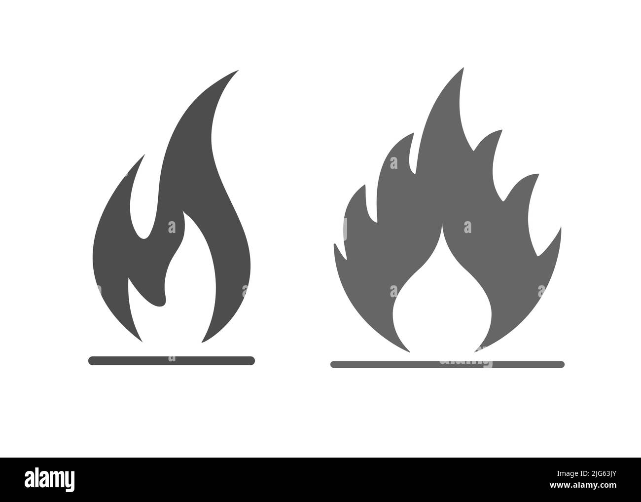 Feuer. Das Piktogramm des Lagerfeuers. Die Ikone der Ebene aus Websites, Anwendungen und kreativem Design. Entflammbare Ladung. Flacher Style Stock Vektor